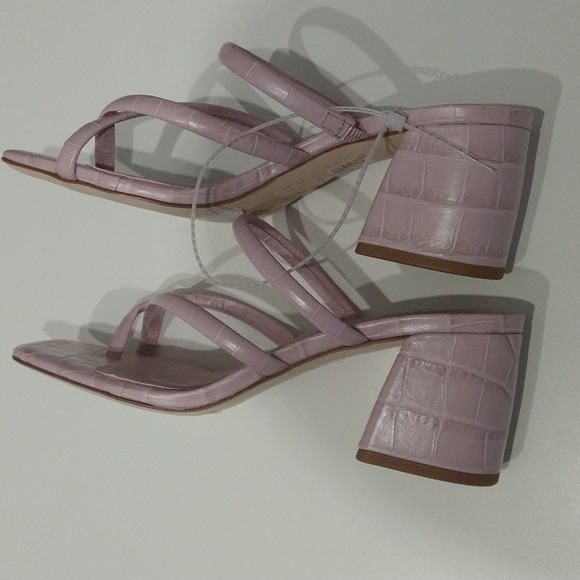 Antonio Melani Rexxza Croco Printed Leather Dress Sandals - Picture 5 of 7